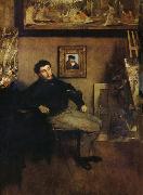 Edgar Degas The Man in the studio oil painting reproduction